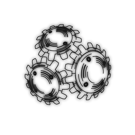 Engineering drawing abstract industrial  with a cogwheels.のイラスト素材