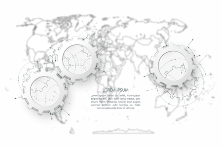Political map abstract of the world backgroundのイラスト素材