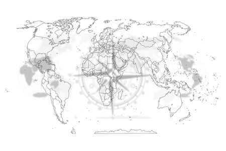 Political map abstract of the world backgroundのイラスト素材