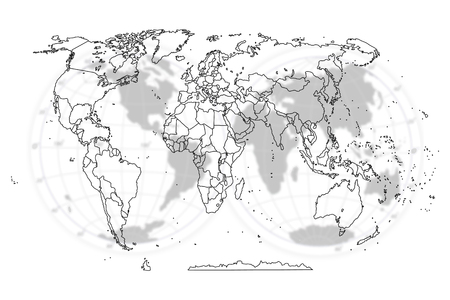 Political map abstract of the world backgroundのイラスト素材