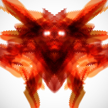 Servant of hell on a gray background. vector illustration eps10のイラスト素材