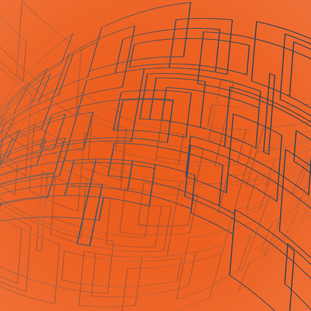 Abstract gray rectangles on orange background. vector illustration eps10のイラスト素材