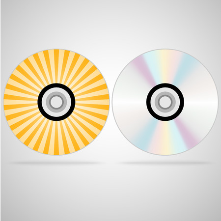 DVD or CD compact disc on gray backgroundのイラスト素材