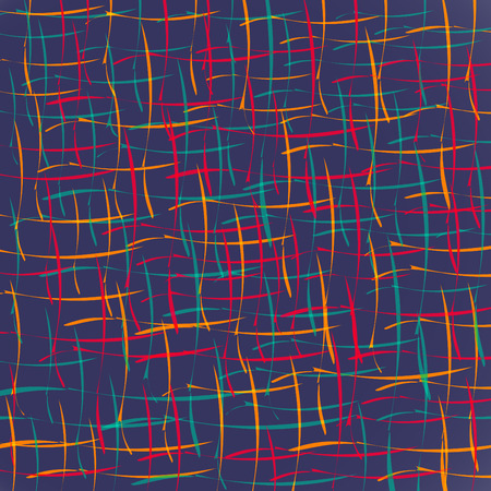 Varied abstract colored lines on purple backgroundのイラスト素材