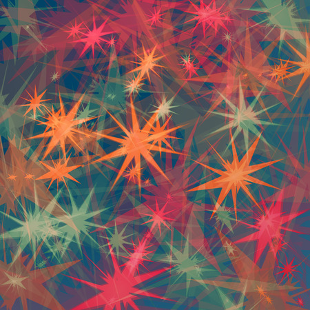 Abstract colored stars on a dark backgroundのイラスト素材