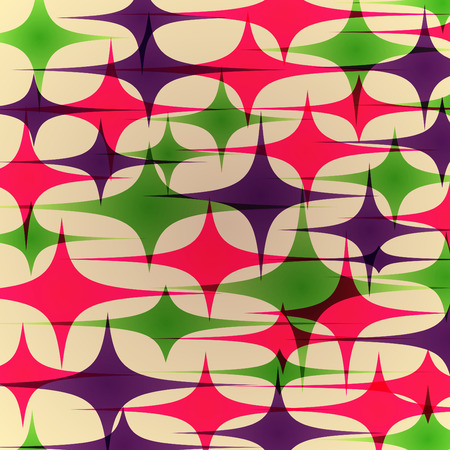 Abstract colored figures on a beige backgroundのイラスト素材