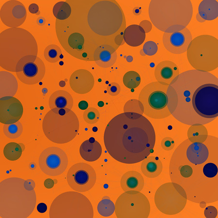 Abstract colored circles on the orange backgroundのイラスト素材
