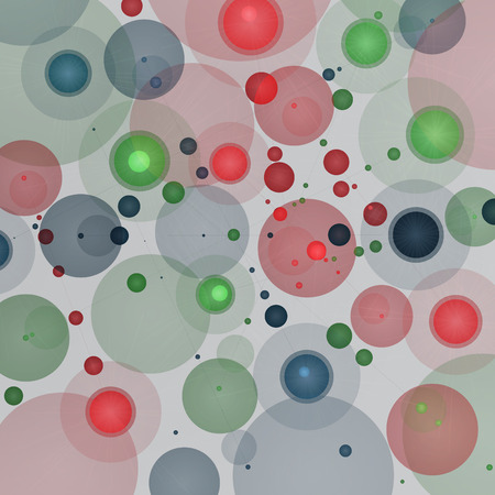 Background of colored abstract varied interests circles on a gray backdropのイラスト素材