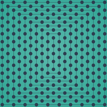 Halftone of gray dots which intersect lines on turquoise backgroundのイラスト素材