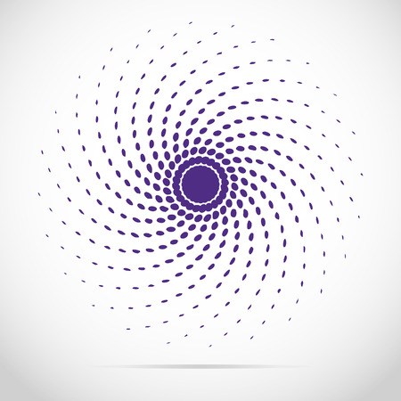 Circular abstract halftone as a design element of the purple dots on a gray backgroundのイラスト素材