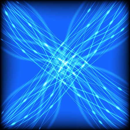 Abstract background of colorful neon intersecting linesのイラスト素材
