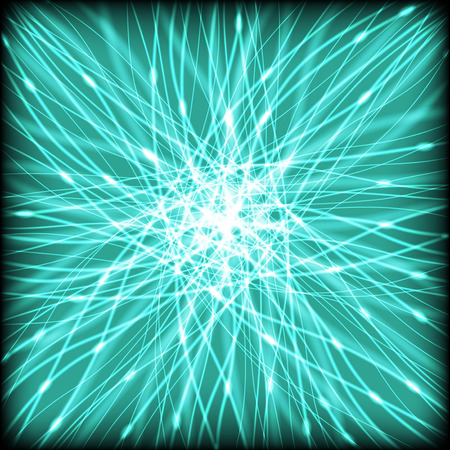 Abstract background of neon turquoise linesのイラスト素材