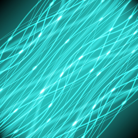 Abstract background of colored neon diagonal turquoise linesのイラスト素材