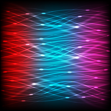 Abstract background of neon colored horizontal linesのイラスト素材