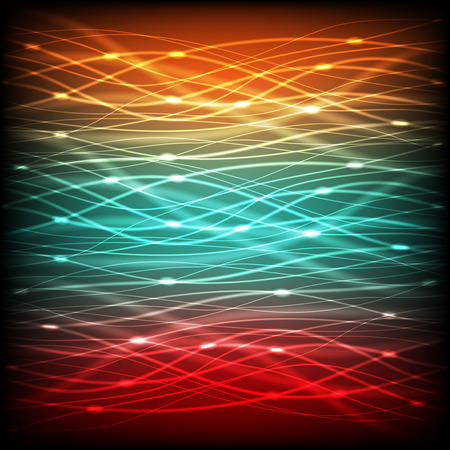 Abstract background of colorful neon horizontal linesのイラスト素材