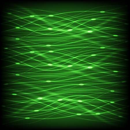 Abstract background of neon green horizontal linesのイラスト素材