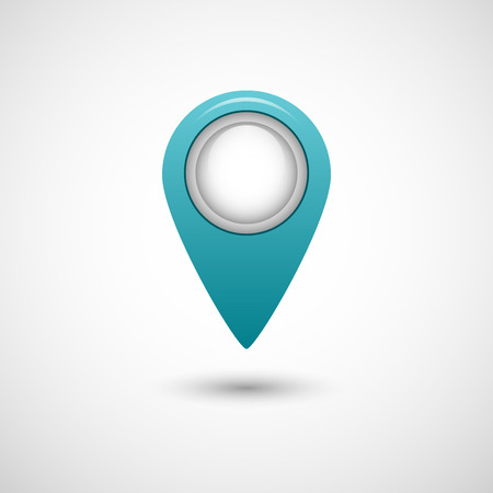 Icon pointer for map blue color on a gray backgroundのイラスト素材