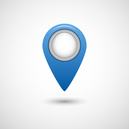 Icon pointer for map dark-blue color on a gray backgroundのイラスト素材