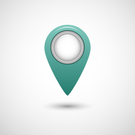 Icon pointer for map turquoise color on a gray backgroundのイラスト素材