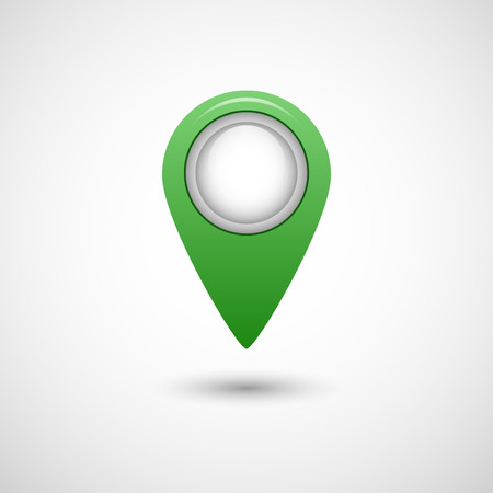 Icon pointer for map green color on a gray backgroundのイラスト素材