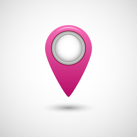 Icon pointer for map pink color on a gray backgroundのイラスト素材
