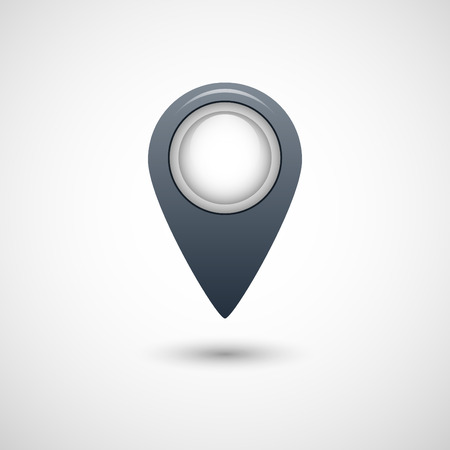 Icon pointer for map gray color on a gray backgroundのイラスト素材