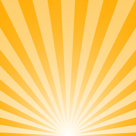 The sunrise with sunbeams on yellow backgroundのイラスト素材