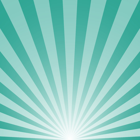 The sunrise with sunbeams on turquoise backgroundのイラスト素材
