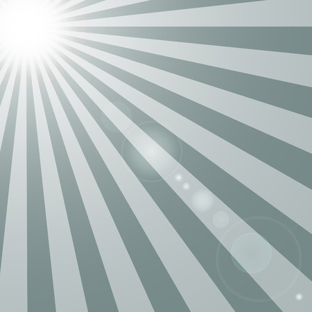 The sun and the suns rays with glare on gray backgroundのイラスト素材