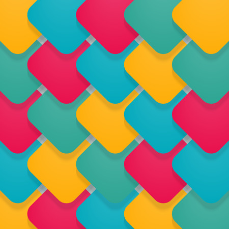 Bright squares with rounded corners and shadow on gray backgroundのイラスト素材
