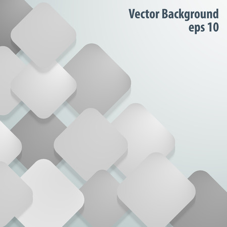 Gray squares with rounded corners and shadow on gray backgroundのイラスト素材