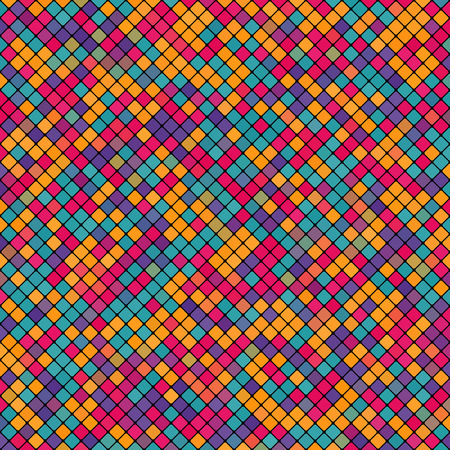 Abstract mosaic background of vibrant colorful decor squaresのイラスト素材