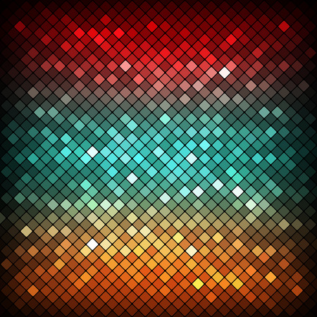 Abstract mosaic background of colored squaresのイラスト素材