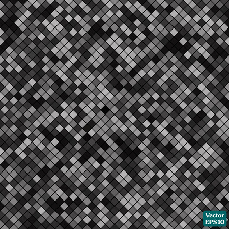 Abstract mosaic background of pixel pattern grid gray and black squaresのイラスト素材