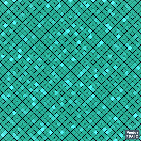Abstract mosaic background of pixel pattern grid turquoise squaresのイラスト素材