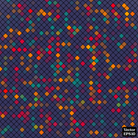 Abstract mosaic background of dark colorful squaresのイラスト素材