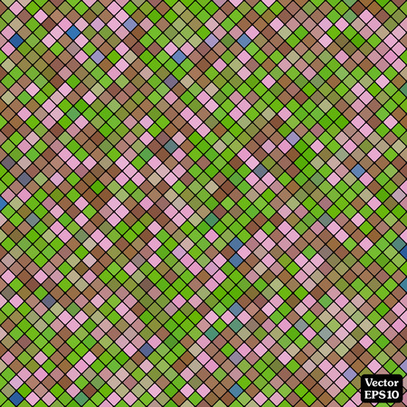 Abstract mosaic background of colored pixel squaresのイラスト素材