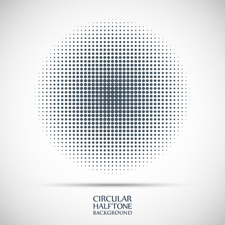 Halftone circular of the gray dots on gray backgroundのイラスト素材