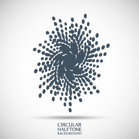 Halftone circular of the gray dots on gray backgroundのイラスト素材