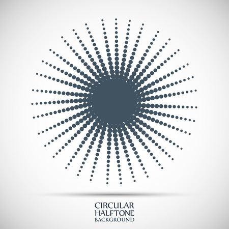 Halftone circular of the gray dots on gray backgroundのイラスト素材