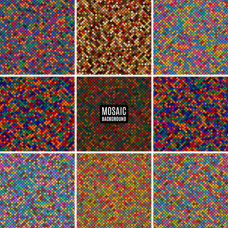 set background abstract mosaic of the pixel pattern grid and squares different color. stock vector illustration eps10のイラスト素材