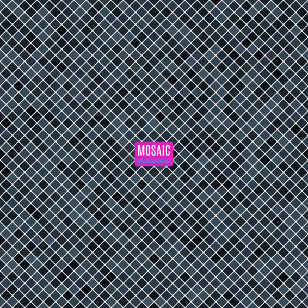 background abstract mosaic of the grid pixel pattern and squares dark gray color. stock vector illustrationのイラスト素材