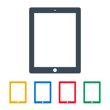 tablet icons colored set on the white background. stock vector illustrationのイラスト素材