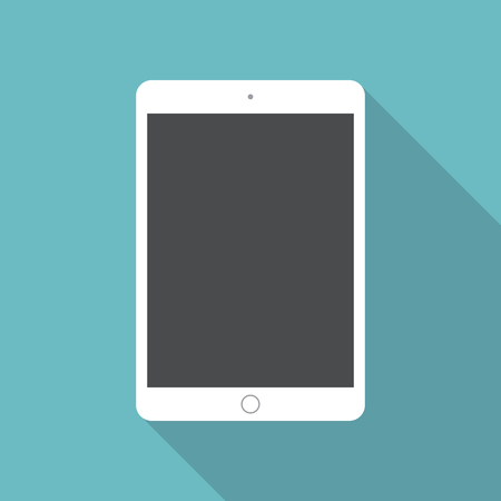 tablet icon in the style flat design on the blue background. stock vector illustration eps10のイラスト素材