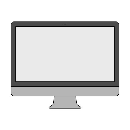 computer icon in the style thin line flat design isolated on white background. stock vector illustrationのイラスト素材