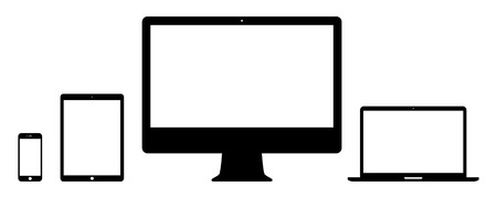 mockup gadget and deviceのイラスト素材