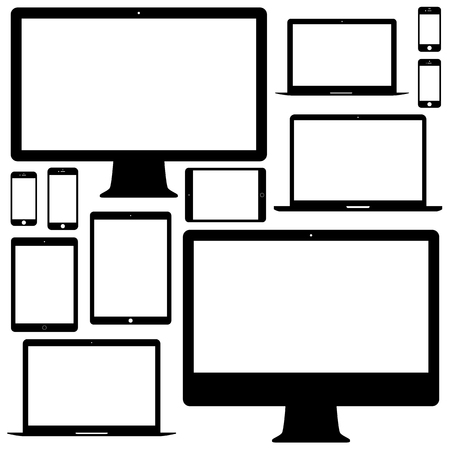 mockup gadget and deviceのイラスト素材