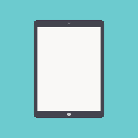 tablet icon in the style flat design isolated on blue background.のイラスト素材