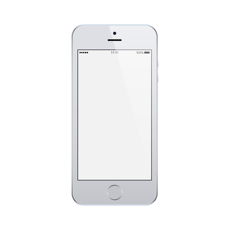 smartphone grey color with blank touch screen isolated on white background. stock vector illustration eps10のイラスト素材