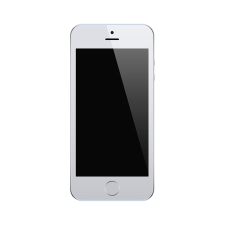 smartphone grey color with blank touch screen isolated on white background. stock vector illustration eps10のイラスト素材